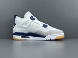 Nike SB x Jordan Air Jordan 4  Navy  Retro High Basketball Shoes Fashion Men Sneakers DR5415-100