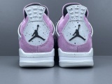 Jordan Air Jordan 4  Orchid  Retro Mid Basketball Shoes Unisex Pink Black Sneakers AQ9129-501