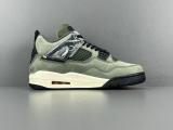 Nike x Undefeated x Jordan Air Jordan 4 Green Black Retro Mid Basketball Shoes Sneakers Unisex Casual Shoes IB1519-200