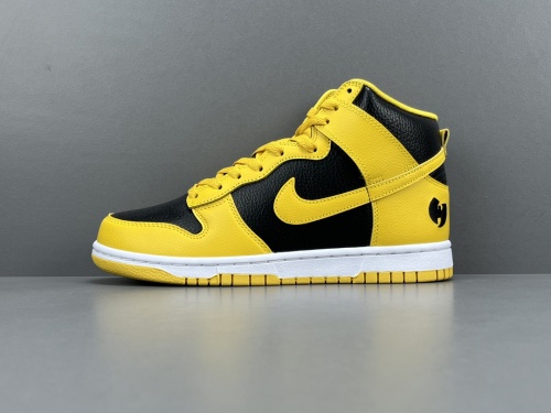 Wu Tang x Nike Dunk High Yellow Black Board Shoes Men Sneakers HJ4320-001