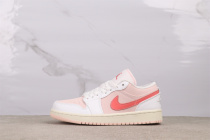 Air Jordan 1 Low Retro White Pink Basketball Shoes Women's Versatile Sneakers Air Jordan 1 Low Retro White Pink Basketball Shoes Women's Versatile Sneakers
