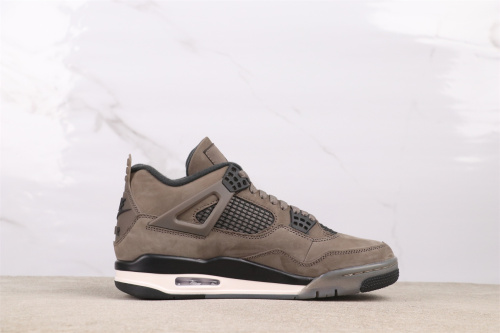 Air Jordan 4  Cave Stone  Retro High Mocha Basketball Shoes Men Versatile Sneakers