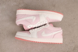 Air Jordan 1 Low WMNS Retro Basketball Shoes Unisex White Pink Sneakers