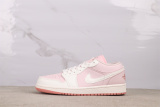 Air Jordan 1 Low WMNS Retro Basketball Shoes Unisex White Pink Sneakers