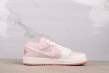 Air Jordan 1 Low WMNS Retro Basketball Shoes Unisex White Pink Sneakers