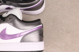 Air Jordan 1 Low Retro Panda Purple Basketball Shoes Unisex Versatile Sneakers
