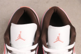 Air Jordan 1 Low Retro White Brown Basketball Shoes Unisex Versatile Sneakers