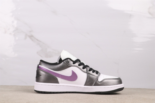 Air Jordan 1 Low Retro Panda Purple Basketball Shoes Unisex Versatile Sneakers