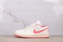 Air Jordan 1 Low Retro White Pink Basketball Shoes Women's Versatile Sneakers Air Jordan 1 Low Retro White Pink Basketball Shoes Women's Versatile Sneakers
