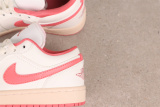 Air Jordan 1 Low Retro White Pink Basketball Shoes Women's Versatile Sneakers