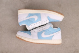 Air Jordan 1 Low Retro Blue Basketball Shoes Unisex Casual Sneakers