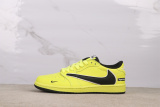 Air Jordan 1 Retro Low Supreme Black Yellow Basketball Shoes Unisex Sneakers