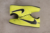 Air Jordan 1 Retro Low Supreme Black Yellow Basketball Shoes Unisex Sneakers
