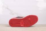 Air Jordan 1 Low Retro Black Red Basketball Shoes Unisex Sneakers