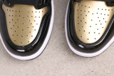 Air Jordan 1 Retro High Black Gold Basketball Shoes Unisex Sneakers