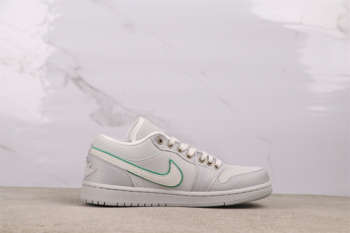 Air Jordan 1 Retro Low White Grey Basketball Shoes Unisex Sneakers