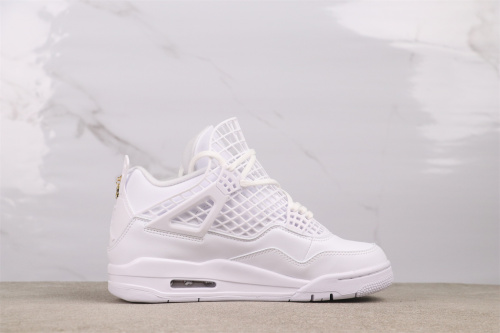 Air Jordan 4  NET  Retro Mid White Mesh Basketball Shoes Unisex Sneakers