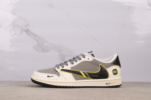 Travis Scott x Fragment Design x Jordan Air Jordan 1 Low “SU7Ultru”Retro Basketball Shoes Unisex Sneakers