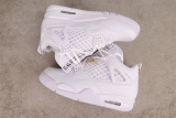 Air Jordan 4  NET  Retro Mid White Mesh Basketball Shoes Unisex Sneakers
