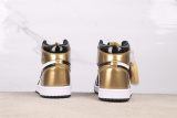 Air Jordan 1 Retro High Black Gold Basketball Shoes Unisex Sneakers