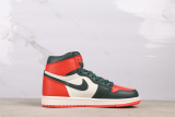 SoleFly x Air Jordan 1 Retro High Orange Green Basketball Shoes Unisex Sneakers