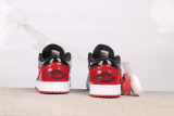 Air Jordan 1 Low Retro Black Red Basketball Shoes Unisex Sneakers