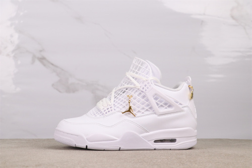 Air Jordan 4  NET  Retro Mid White Mesh Basketball Shoes Unisex Sneakers
