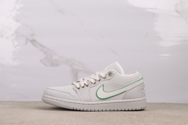 Air Jordan 1 Retro Low White Grey Basketball Shoes Unisex Sneakers