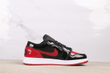 Air Jordan 1 Low Retro Black Red Basketball Shoes Unisex Sneakers
