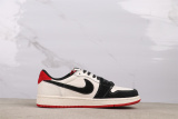 Gucci x Air Jordan 1 Low Retro White Black Red Inverted Hook Basketball Shoes Unisex Casual Sneakers