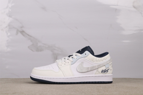 Air Jordan 1 Low Retro Ice Blue Sea Salt Basketball Shoes Unisex Casual Sneakers