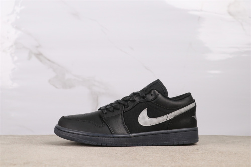 Air Jordan 1 Low Retro Black White Hook Basketball Shoes Unisex Casual Sneakers