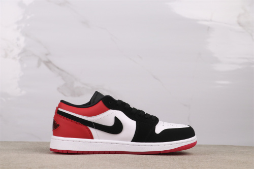 Air Jordan 1 Retro Low White Red Basketball Shoes Unisex Versatile Sneakers