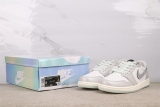 Air Jordan 1 Retro Low White Grey Basketball Shoes Unisex Sneakers