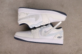 Air Jordan 1 Low Retro Ice Blue Sea Salt Basketball Shoes Unisex Casual Sneakers