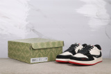 Gucci x Air Jordan 1 Low Retro White Black Red Inverted Hook Basketball Shoes Unisex Casual Sneakers