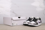 Air Jordan 1 Low Retro Panda Purple Hook Basketball Shoes Unisex Casual Sneakers