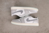 Air Jordan 1 Retro Low White Grey Basketball Shoes Unisex Sneakers