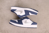 Air Jordan 1 Mule Retro Golf One Step White Blue Casual Versatile Sneaker
