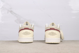 Air Jordan 1 Retro Low Light Brown Wine Red Hook Basketball Shoes Unisex Sneakers