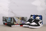 Air Jordan 1 Retro High White Blue Lightning Splicing Basketball Shoes Unisex Sneakers