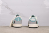 Travis Scott x Burberry x Air Jordan 1 Retro Low White Gray Basketball Shoes Unisex Sneakers
