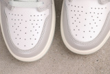 Air Jordan 1 Retro Low White Grey Basketball Shoes Unisex Sneakers