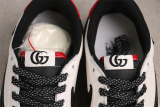Gucci x Air Jordan 1 Low Retro White Black Red Inverted Hook Basketball Shoes Unisex Casual Sneakers