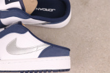 Air Jordan 1 Mule Retro Golf One Step White Blue Casual Versatile Sneaker