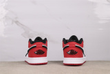 Air Jordan 1 Retro Low White Red Basketball Shoes Unisex Versatile Sneakers
