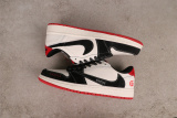 Gucci x Air Jordan 1 Low Retro White Black Red Inverted Hook Basketball Shoes Unisex Casual Sneakers