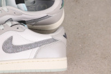 Air Jordan 1 Retro Low White Grey Basketball Shoes Unisex Sneakers