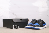 Air Jordan 1 Mule Retro Golf One Step Black Blue Casual Versatile Sneaker