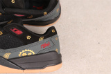 Nike Jordan Flight Court Retro Black Brown Printed Basketball Shoes Men Sneaker